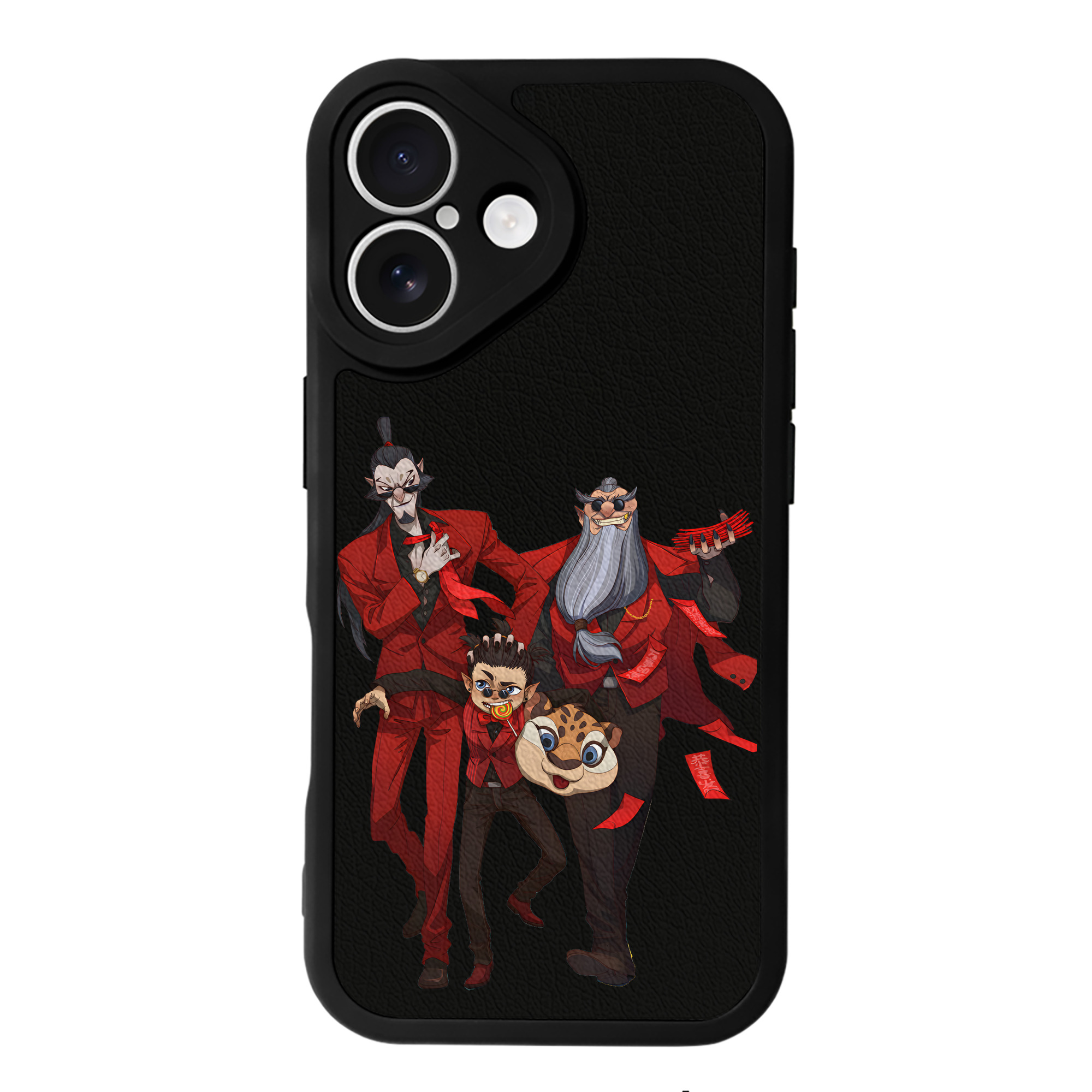 （画像用） Ne Zha 2 ナタ 魔童の大暴れ 【iPhone 16シリーズ対応】シリコンスマホケース（レザー調） 材質：シリコン